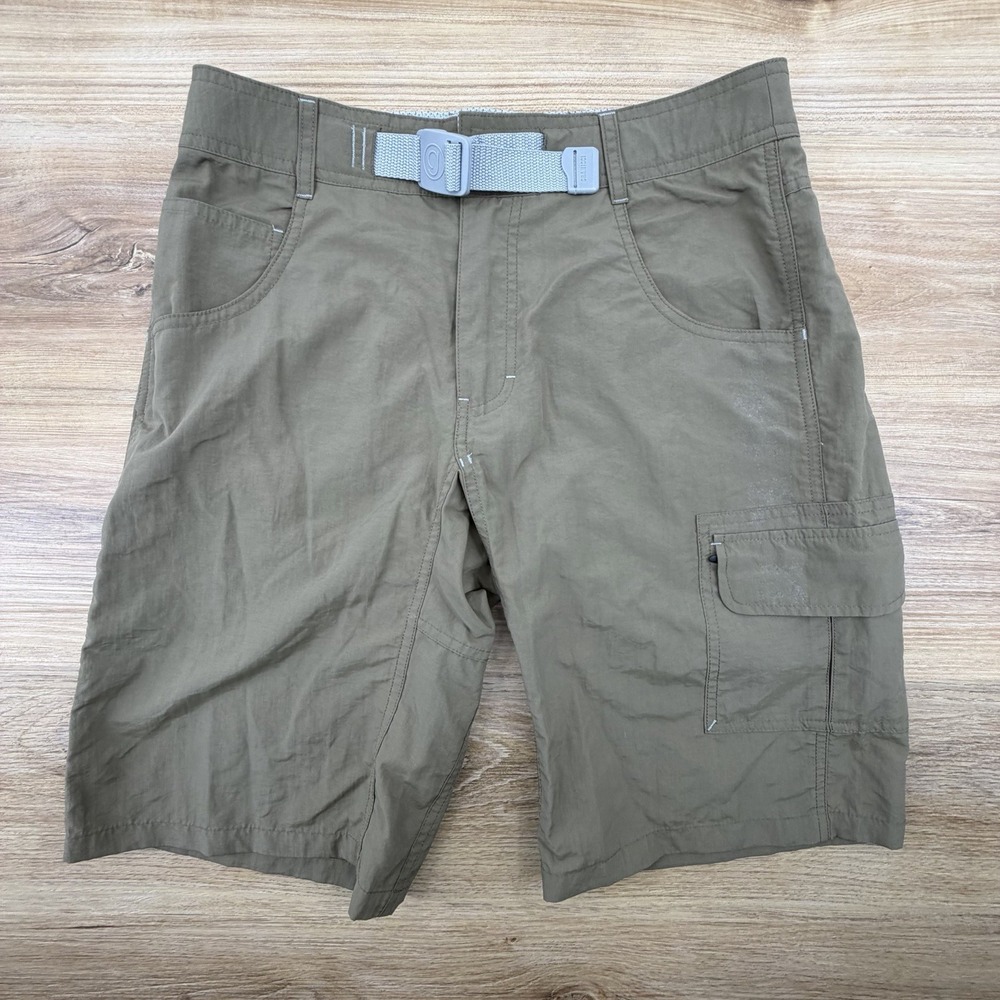 Gramicci Cargo Shorts Men's Small 30x11 Brown Belted Hiking Fishing Outdoor